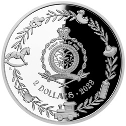 Niue: Crystal Coin - Hello Baby $2 Silver 2023 Proof