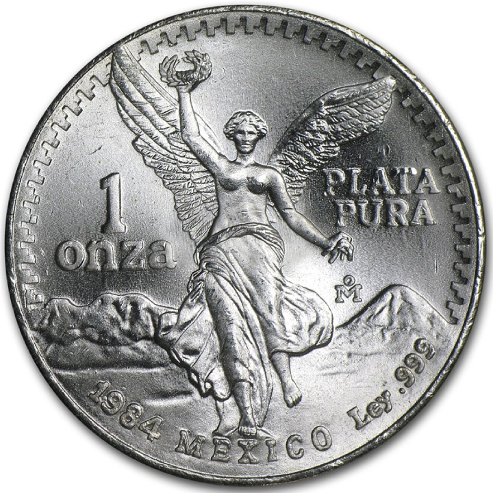 Libertad mexicaine 1 once d'argent 1984