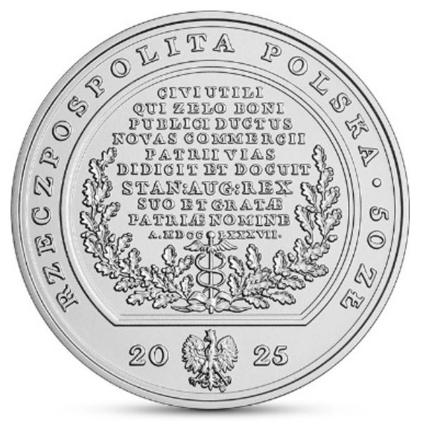 Az éremművészet kincsei – Michał Ossowski 50 zł 2 uncia ezüst 2025, magas domborítás, díszmappa/tok