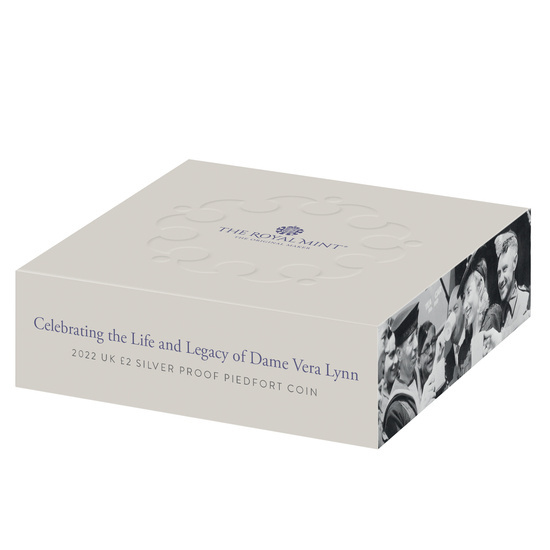 Celebrating the Life and Legacy of Dame Vera Lynn £2 Argento 2022 Proof Moneta Piedfort