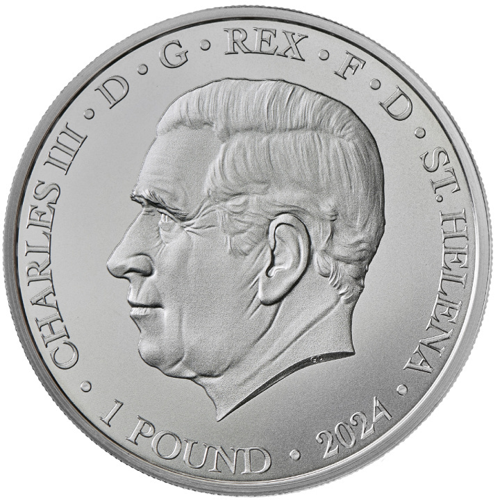 Santa Elena: Faerie Queene - Una & Lion 1 oz Plata 2024