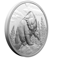 Canada: Grandi cacciatori - Orso grizzly $20 Argento 2023 Moneta Proof Ultra High Relief