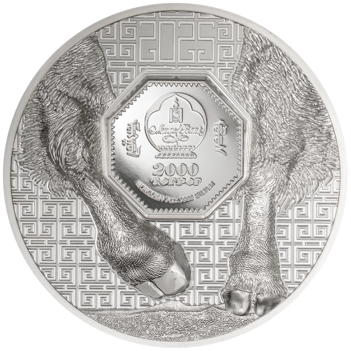 Mongolia: Bison 3 oz Silber 2025 Proof Coin