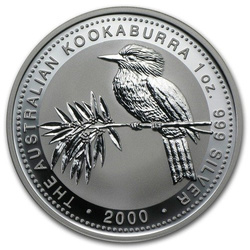 Kookaburra 1 uncja Srebra 2000