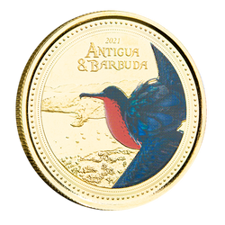 Antigua y Barbuda: Gran Fragata coloreada 1 oz Oro 2021