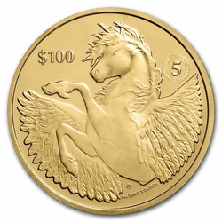 British Virgin Islands: Pegasus 5th Anniversary 1 oz Gold 2022