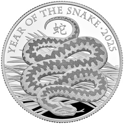 Royal Mint Lunar : Année du Serpent 5 onces d'argent 2025 Proof