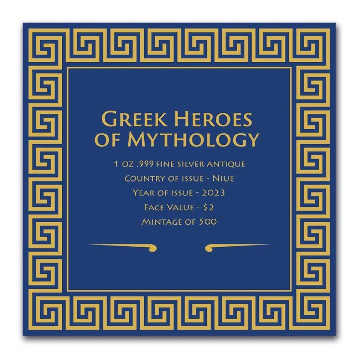Niue: Heroes of Greek Mythology - Hercules 1 oz Silver 2023 Antiqued Coin