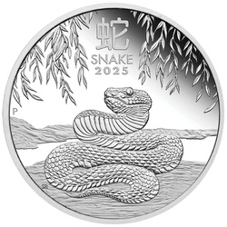 Perth Mint: Lunar III - Anno del Serpente 1 oncia d'argento 2025 Proof