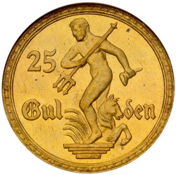 Città libera di Danzica 25 fiorini 1930 MS65 NGC