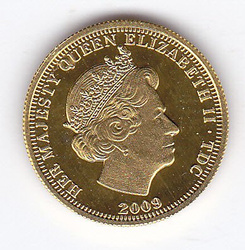Tristan Da Cunha – Charles Darwin 1/25 unce zlata 2009 Proof