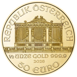 Wiedeński Filharmonik 1/2 uncji Złota 2026