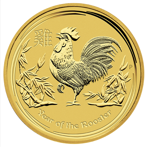 Lunar II: Rok Koguta 1/10 uncji Złota 2017