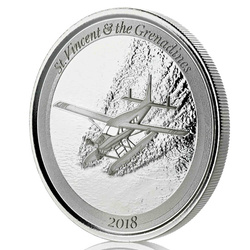 St. Vincent & The Grenadines: Seaplane 1 oz Silver 2018