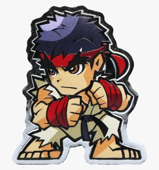 Street Fighter: Mini Fighter Ryu de color 1 oz Plata 2021 Proof