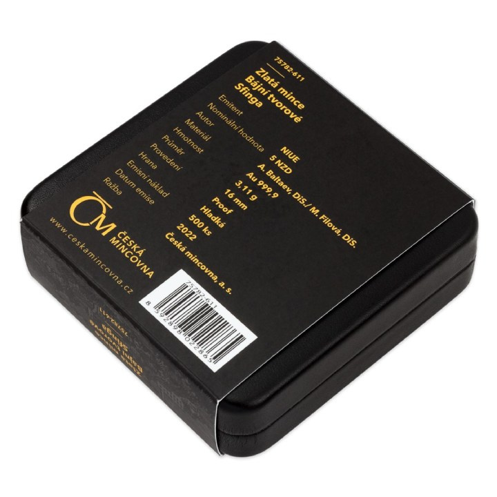 Niue: Criaturas míticas - Sphinx $5 Złoto 2022 Proof