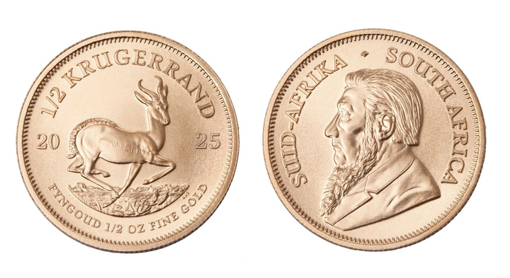 Krugerrand 1/2 oz Gold Various Years