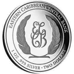 Dominica: Dolphin kolorowany 1 uncja Srebra 2023 Proof