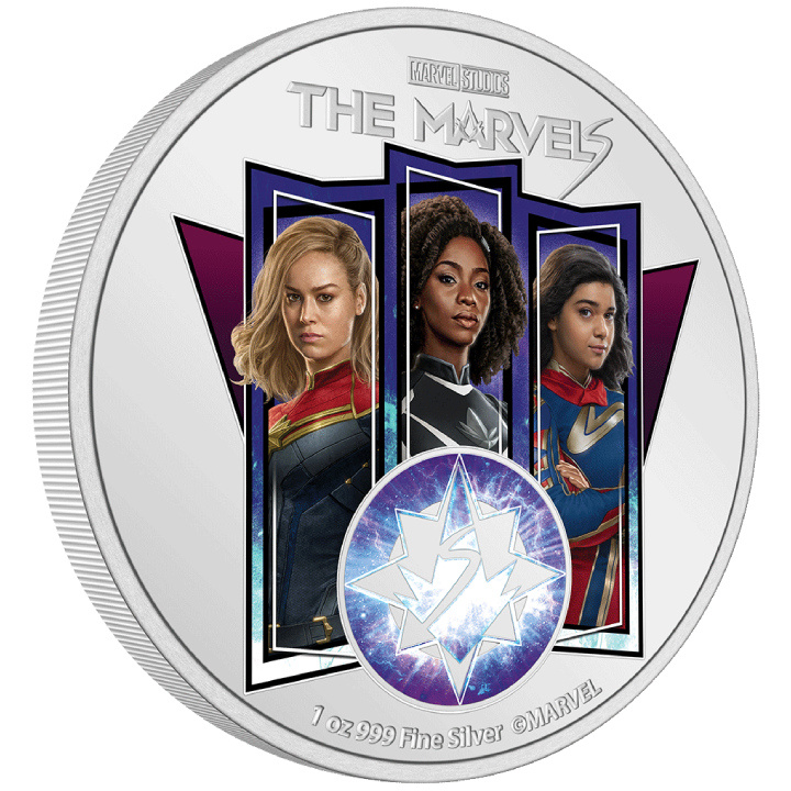 Niue: Marvel - The Marvels coloured 1 oz Silver 2023 Proof