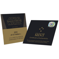 Niue: Star Wars - AT-ST Walker 1/4 oncia d'oro 2022 Proof