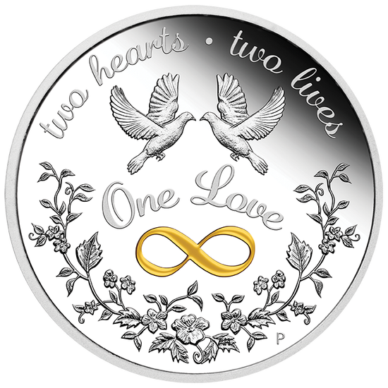 One Love coloreada 1 oz Plata 2022 Proof