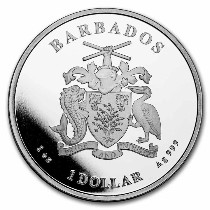  Barbados: Caribbean - Seahorse 1 oz Silver 2023 Coin