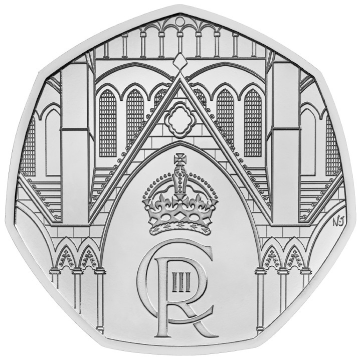 Încoronarea Majestății Sale Regele Charles al III-lea 50 pence Cupronichel 2023