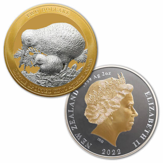 Kiwi 2 oz Silver 2022 Proof High Relief