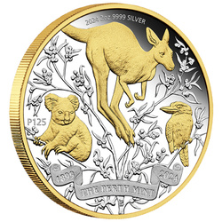 Perth Mint 125. rocznica powstania pozłacany 2 uncje Srebra 2024 Proof