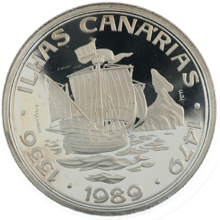 Portugal: Juego de 4 monedas Descobrimentos - A Conquista do Atlântico Plata 1990 Proof