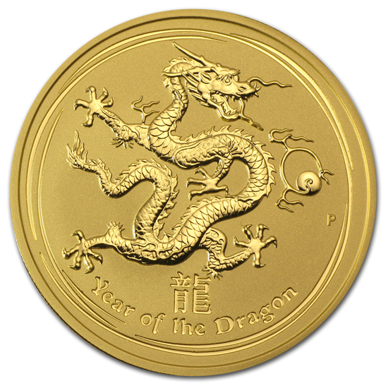 Lunar II : Année du Dragon 2 onces d'or 2012