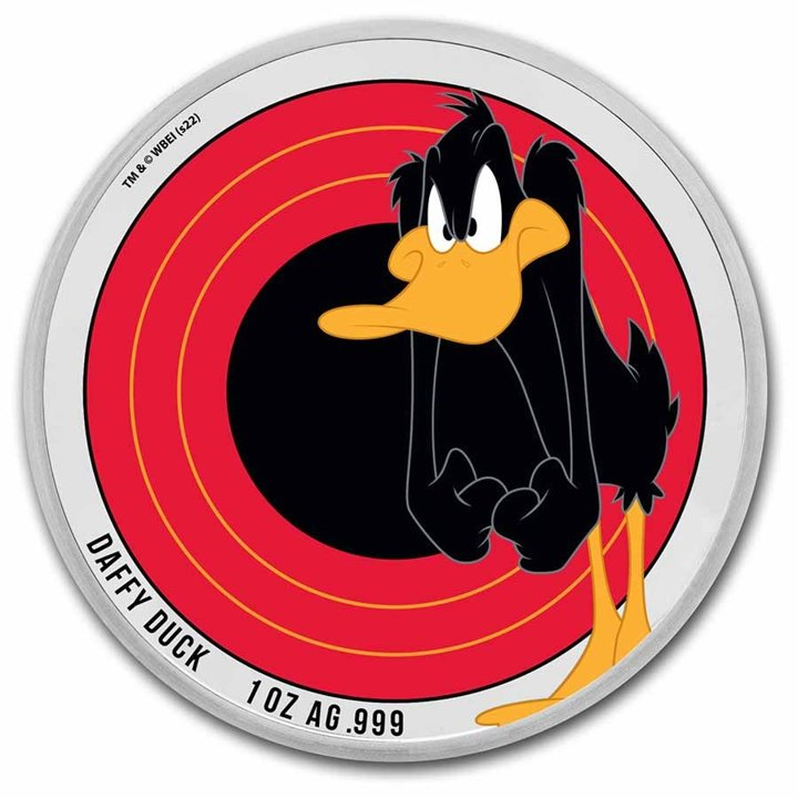 Samoa: Looney Tunes - Daffy Duck coloured 1 oz Silber 2022 Slab