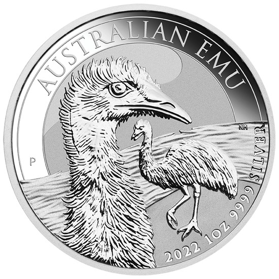 Australian Emu 1 oz Plata 2022 MS 70 NGC Primer día de emisión