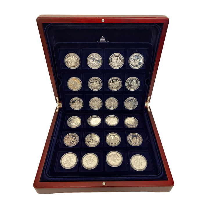 Zestaw 24 medali Jan Paweł II - Człowiek, który zmienił świat 180 g Srebra Proof