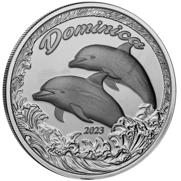 Dominika: Delfin 1 uncia ezüst 2023 Prooflike