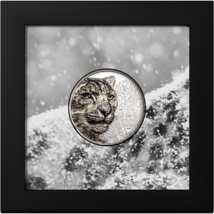 Mongolia: Snow Leopard 1 uncja Srebra 2024 Proof Ultra High Relief