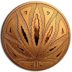 Cannabis The Big Leaf 1 oz Rame მედaglia