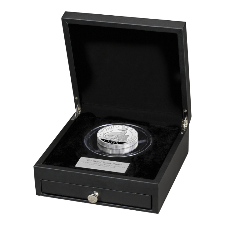 The Royal Tudor Beasts: The Greyhound of Richmond 10 oz Silber 2025 Proof