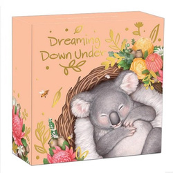 Dreaming Down Under: Koala durmiente de color 1/2 oz Plata 2021 Proof