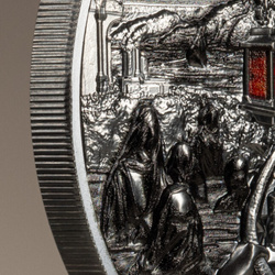 Palau : Ferryman of the Dead - Charon coloré 3 onces d'argent 2023 Black Proof Ultra High Relief