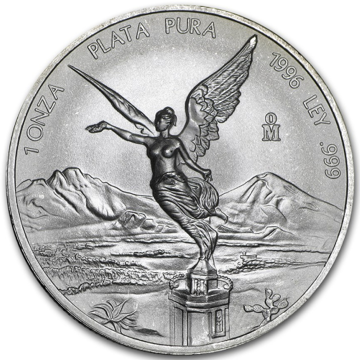 Libertad mexicaine 1 once d'argent 1996