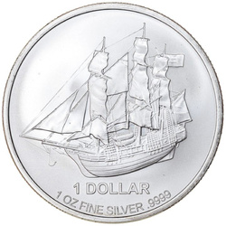 Cook Islands HMS Bounty 1 uncja Srebra 2015