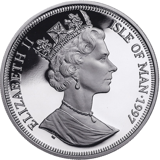 Isle of man Katzen-Serie: Long Haired Smoke Katze 1 oz Silber 1997 Proof