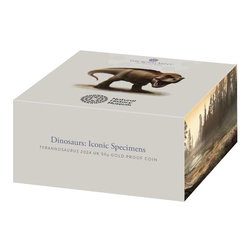 Dinosaurs: Iconic Specimens - Tyrannosaurus Rex 50p Gold 2024 Proof 