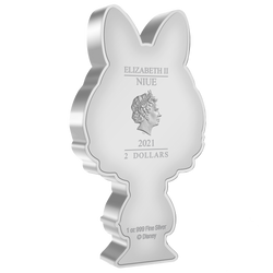 Niue : Disney – Pièce Chibi Daisy colorisée, 1 once d’argent, 2021 Proof.
