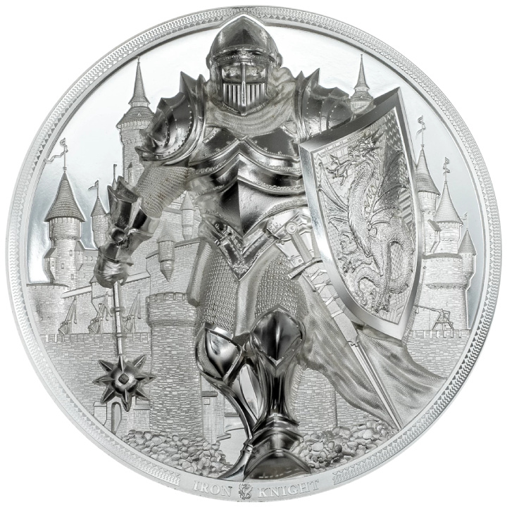 Cook Islands: Iron Knight 5 uncji Srebra 2024 Proof Ultra High Relief 