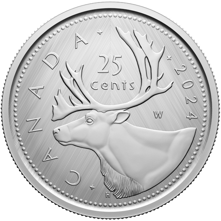 Canada : Hommage - W Marque d'atelier « Caribou » 25 cents Argent 2024 Spécimen