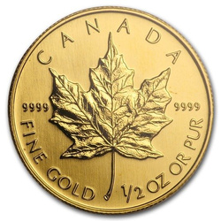 Canadian Maple Leaf 1/2 oz Gold 1993