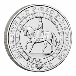 Jubileul de Platină al Majestății Sale Regina Cupronichel £5 2022