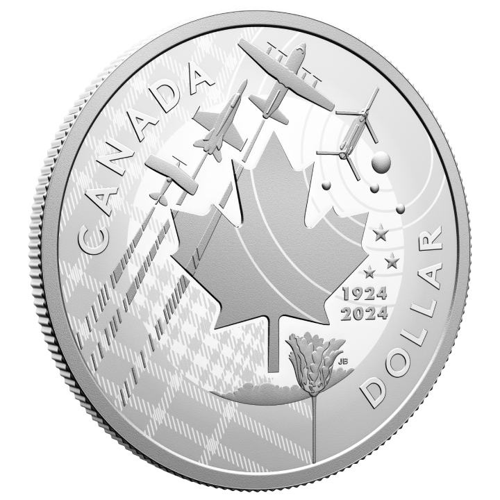 Canadá: 100th Anniversary of the Royal Canadian Air Force Dólar de plata 2024 Proof